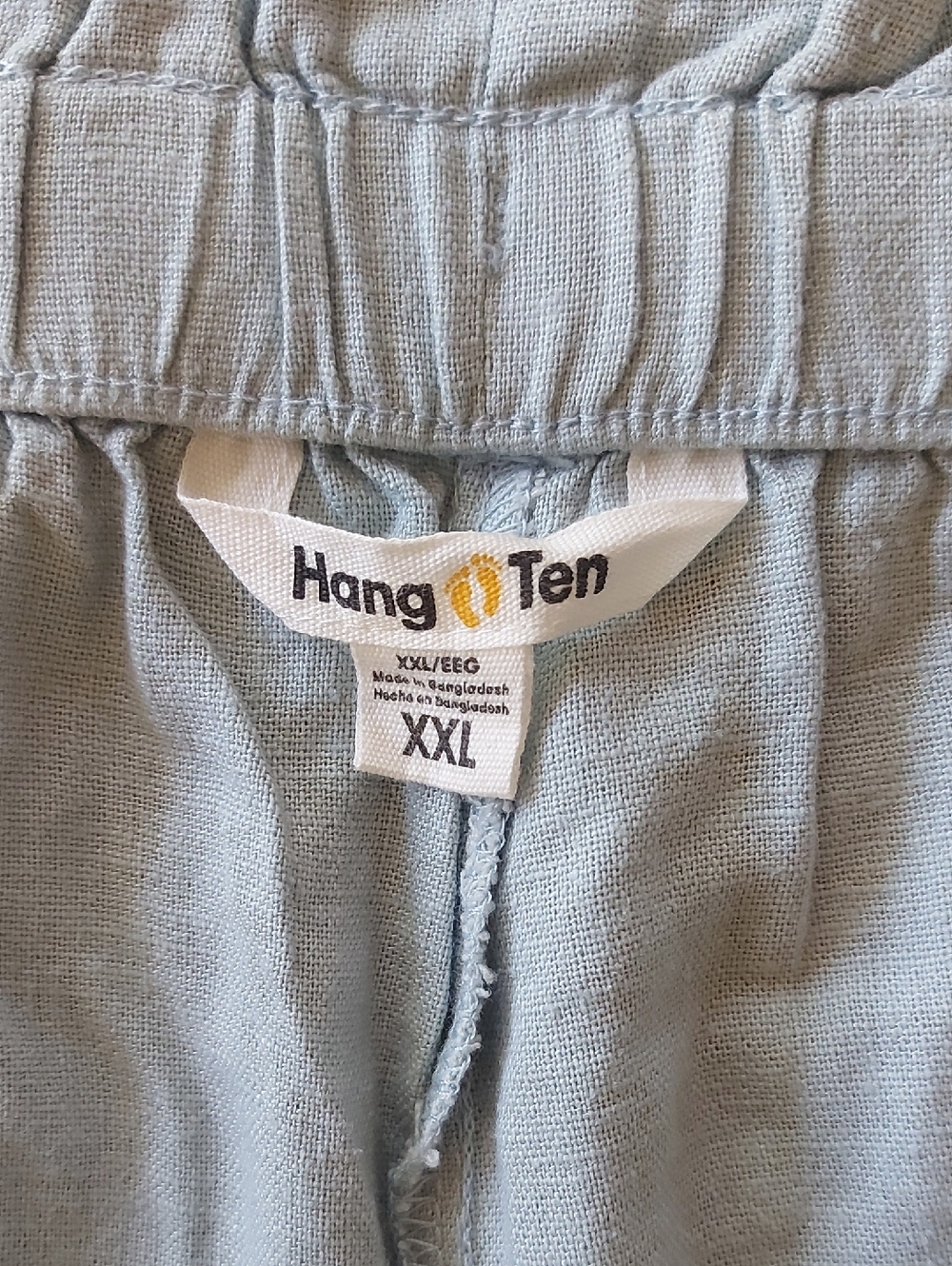 Hang Ten  55% Linen Light Gray Relaxed Linen-Blend - Picture 3 of 8